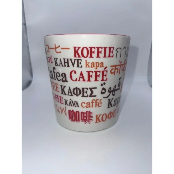 Starbucks 2008 International Languages Mug 16 OZ Red Orange Y2K Coffee Tea - Picture 2 of 9